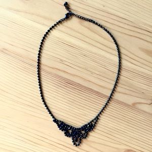Black Stone Delicate Necklace